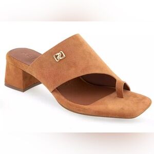 Aerosoles Etta Women's ~ Size 8M ~ Dress Sandals Tan Suede Shoes